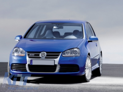 Frontgrill für VW Golf 5 V 2003-2009 R32 Look Chrom Glänzend schwarz-image-6028663