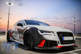 Frontschürze Aufsatzspoilerlippe für Audi A7 RS7 4G Sport 10-18 Echt Carbon-image-6041135