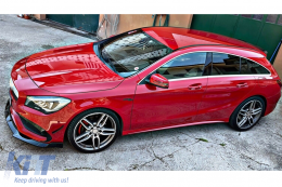 Frontspoilerlippe Erweiterung für Mercedes CLA C117 X117 Sport Line 16-18 Glänzend schwarz-image-6106800