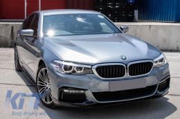 Frontspoilerlippe für BMW 5er G30 G31 2017-2019 M Look Glänzend schwarz-image-6043542