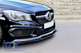 Frontspoilerlippe für Mercedes CLA45 C117 X117 13-16 Glänzend Schwarz-image-6038082