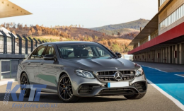 Frontstoßstange für Mercedes E W213 S213 C238 A238 2016-2019 E63 Look Schwarze Edition-image-6043096