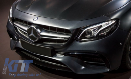 Frontstoßstange für Mercedes E W213 S213 C238 A238 2016-2019 E63 Look Schwarze Edition-image-6043098