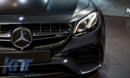 Frontstoßstange für Mercedes E W213 S213 C238 A238 2016-2019 E63 Look Schwarze Edition-image-6043099