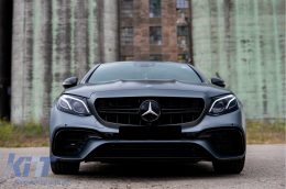 Frontstoßstange für Mercedes E W213 S213 C238 A238 2016-2019 E63 Look Schwarze Edition-image-6073542