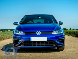 Frontstoßstange für VW Golf 7.5 2017-2020 R-Look Gitter Glänzend schwarz-image-6056736