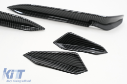 Frontstoßstange Seitenklappen Flossen für VW Golf 7.5 5G R Fließheck 17-20 Carbon-Look-image-6091166