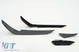 Frontstoßstange Seitenklappen Flossen für VW Golf 7.5 5G R Fließheck 17-20 Carbon-Look-image-6091167