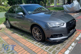 Frontstoßstange Spoiler Lippe Add-On für AUDI A4 B9 8W 2016-2018 Glänzend schwarz-image-6070890