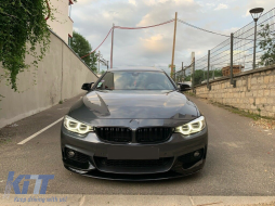 Frontstoßstange Spoilerlippe für BMW 4 F32 F33 F36 2013-03.2019 M-Look Glänzend schwarz-image-6084248