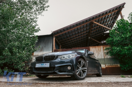 Frontstoßstange Spoilerlippe für BMW 4 F32 F33 F36 2013-03.2019 M-Look Glänzend schwarz-image-6093793