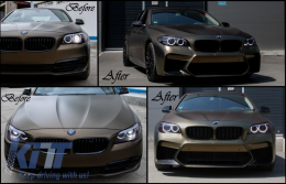 Frontstoßstange & Zentrale Gitter für BMW 5er F10 F11 2011-2017 G30 M5 Look-image-6045999