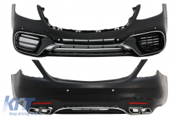 Full Convesion Body Kit suitable for Mercedes S-Class W222 Facelift (2013-06.2017) S63 Look with LED Lights-image-6060025