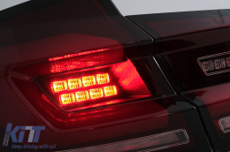 Full LED Bar Taillights suitable for BMW 5 Series F10 (2011-2017) Red Smoke Dynamic Sequential Turning Signal-image-6096177