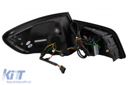 Full LED Bar Задни светлини , подходящи за BMW 5 Series F10 (2011-2017) Черен Line Динамичен Sequential Turning Signal-image-6096167