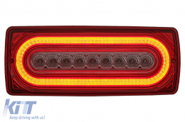 Full LED Barra luminosa Luci posteriori per Mercedes Classe G W463 1989-2015 rosso chiaro-image-6086330