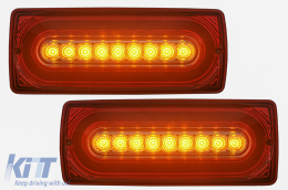 Full LED Barra luminosa Luci posteriori per Mercedes Classe G W463 1989-2015 rosso chiaro-image-6086333