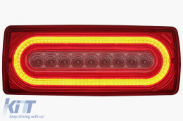 Full LED Barra luminosa Luci posteriori per Mercedes Classe G W463 1989-2015 rosso chiaro-image-6086335