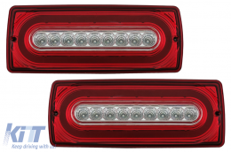 Full LED Barra luminosa Luci posteriori per Mercedes Classe G W463 1989-2015 rosso chiaro-image-6086339