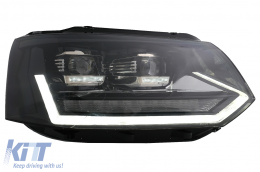 Full LED DRL Fari per VW Transporter Caravelle Multivan T5 2010-2015 Dinamico-image-6089350