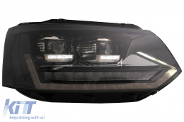 Full LED DRL Fari per VW Transporter Caravelle Multivan T5 2010-2015 Dinamico-image-6089354