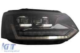 Full LED DRL Fari per VW Transporter Caravelle Multivan T5 2010-2015 Dinamico-image-6089355