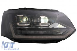 Full LED DRL Fari per VW Transporter Caravelle Multivan T5 2010-2015 Dinamico-image-6089362