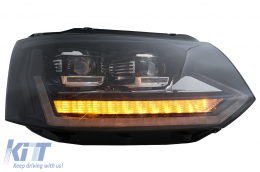 Full LED DRL Fari per VW Transporter Caravelle Multivan T5 2010-2015 Dinamico-image-6089365