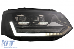 Full LED DRL Headlights suitable for VW Transporter Caravelle Multivan T5 Facelift (2010-2015) with Dynamic Sequential Turning Light-image-6089352