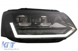 Full LED DRL Headlights suitable for VW Transporter Caravelle Multivan T5 Facelift (2010-2015) with Dynamic Sequential Turning Light-image-6089353