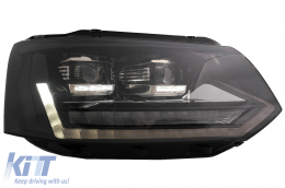 Full LED DRL Headlights suitable for VW Transporter Caravelle Multivan T5 Facelift (2010-2015) with Dynamic Sequential Turning Light-image-6089356