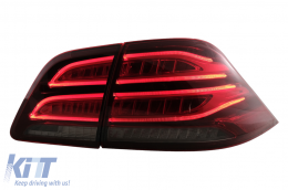 Full LED Fanali posteriori LightBar per Mercedes Classe M W166 2012-2015 rosso bianco LHD-image-6075021