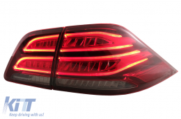 Full LED Fanali posteriori LightBar per Mercedes Classe M W166 2012-2015 rosso bianco LHD-image-6075022