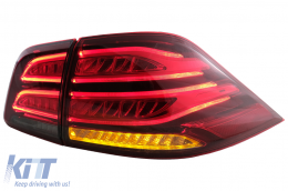 Full LED Fanali posteriori LightBar per Mercedes Classe M W166 2012-2015 rosso bianco LHD-image-6075026