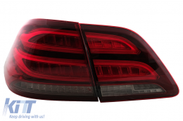 Full LED Fanali posteriori LightBar per Mercedes Classe M W166 2012-2015 rosso bianco LHD-image-6075034