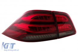 Full LED Fanali posteriori LightBar per Mercedes Classe M W166 2012-2015 rosso bianco LHD-image-6075035