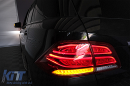 Full LED Fanali posteriori LightBar per Mercedes Classe M W166 2012-2015 rosso bianco LHD-image-6085989