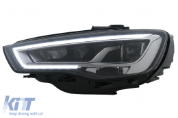 Full LED Fari per Audi A3 8V Pre Facelift 2013-2016 Upgrade Alogena Dinamico LHD-image-6074896