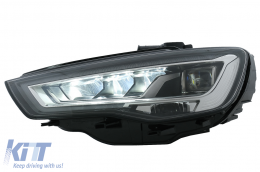 Full LED Fari per Audi A3 8V Pre Facelift 2013-2016 Upgrade Alogena Dinamico LHD-image-6074905