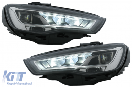 Full LED Fari per Audi A3 8V Pre Facelift 2013-2016 Upgrade Alogena Dinamico LHD-image-6074906