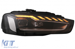 Full LED Fari per Audi A4 B8.5 Facelift 2012-2015 Dinamico Nero A4 B9.5 Look-image-6088116