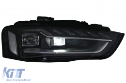 Full LED Fari per Audi A4 B8.5 Facelift 2012-2015 Dinamico Nero A4 B9.5 Look-image-6088122