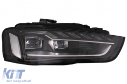 Full LED Fari per Audi A4 B8.5 Facelift 2012-2015 Dinamico Nero A4 B9.5 Look-image-6088125