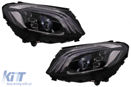 Full LED Fari per Mercedes Classe C W205 S205 2014-2020 LHD W222 Look-image-6091838