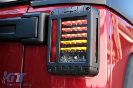 Full LED Feux arrières adapté pour JEEP Wrangler Rubicon JK 2007-2017-image-6073464