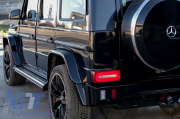 Full LED Hátsó lámpák  Light Bar Mercedes Benz G-osztály W463 (1989-2015) Piros Dinamikus Sorozatos Kanyarodó lámpával-image-6056527