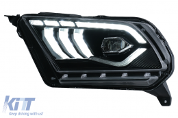 Full LED Headlights suitable for Ford Mustang V (2010-2014) with Dynamic Sequential Turning Light-image-6089469