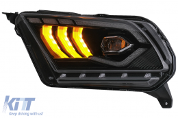 Full LED Headlights suitable for Ford Mustang V (2010-2014) with Dynamic Sequential Turning Light-image-6089476