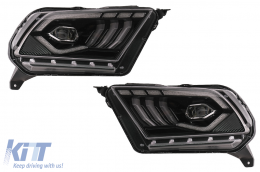 Full LED Headlights suitable for Ford Mustang V (2010-2014) with Dynamic Sequential Turning Light-image-6089484