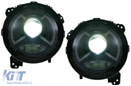 Full LED Headlights suitable for Jeep Wrangler IV JL/JLU (2018-up) Light Bar-image-6068753